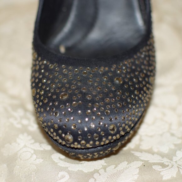 BCBG closed toe heels size 8 Black Rhinestone Bcbgmaxazria Heels - Picture 15 of 16